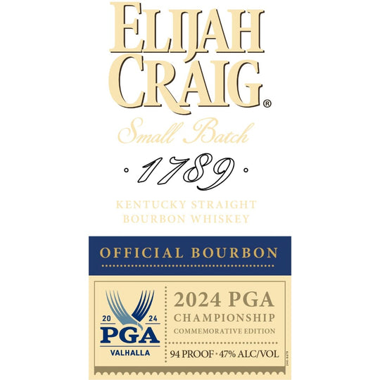 Elijah Craig 2024 PGA Championship Commemorative Edition label