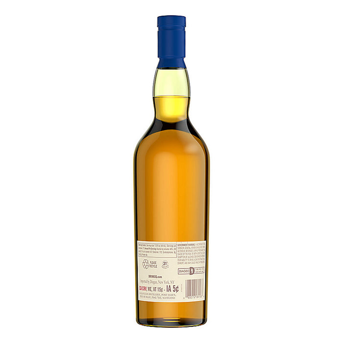 Lagavulin 11 Year Offerman 4th Edition Caribbean Rum Cask Finish Scotch Whiskey back of bottle