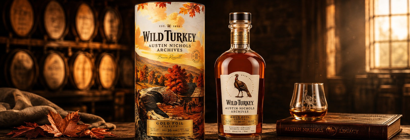 Wild Turkey Austin Nichols Archives Gold Foil Edition 16 Year Old Bourbon Whiskey