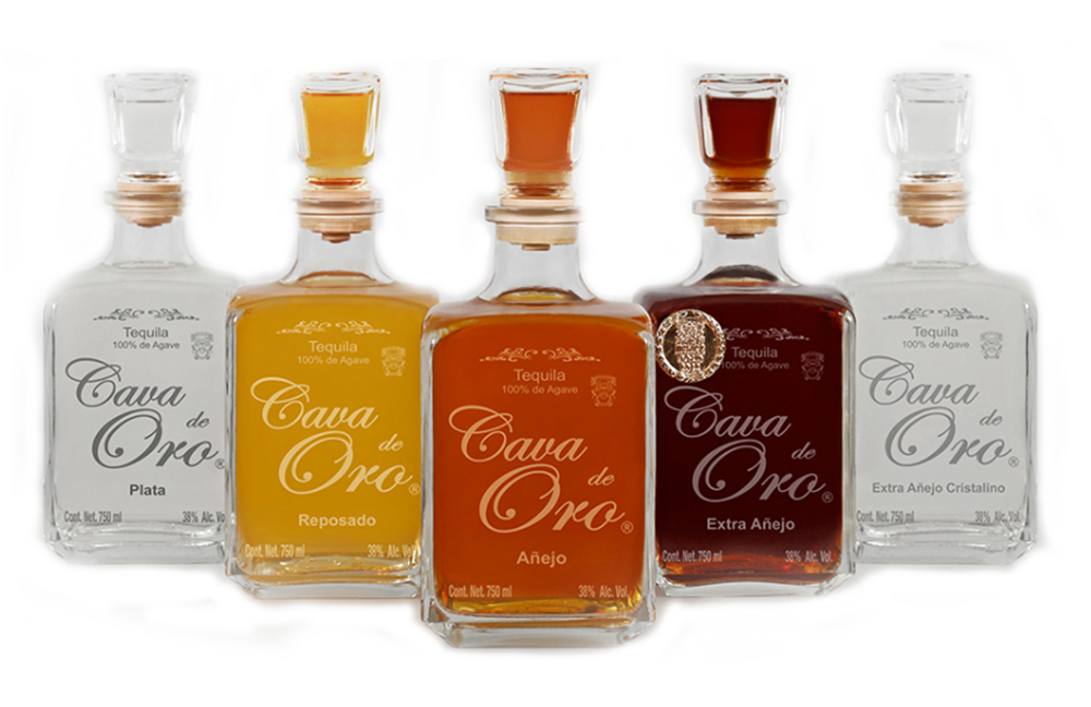 Collection image of Cava De Oro Tequila, Cava De Oro Extra Añejo, Cava De Oro Añejo, Cava De Oro Extra Añejo Cristalino, Cava De Oro Blanco, Cava De Oro Reposado.