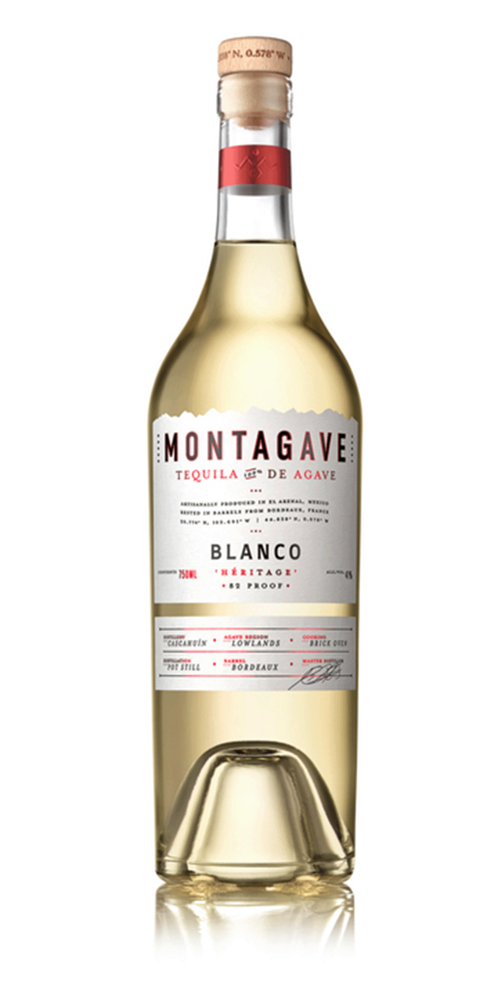 Montagave Blanco Heritage Additive-Free Cascahuin Tequila.