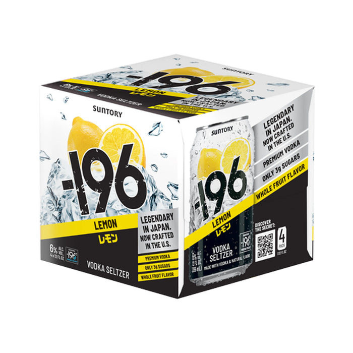 -196 Lemon Vodka Seltzer 4Pk Cans by Suntory