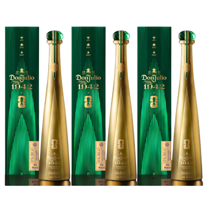 3 Pack Don Julio 1942 FIFA World Cup 2026 Limited Edition Tequila Box and Bottle