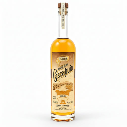 A bottle of Cascahuin 100% Tequila 750 ml on a solid white background.