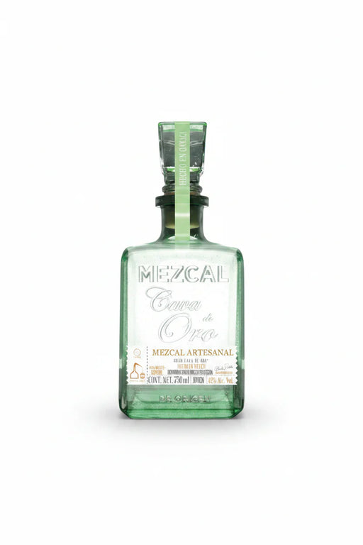Cava de Oro Mezcal bottle — artisanal small-batch Mexican mezcal, 40% ABV