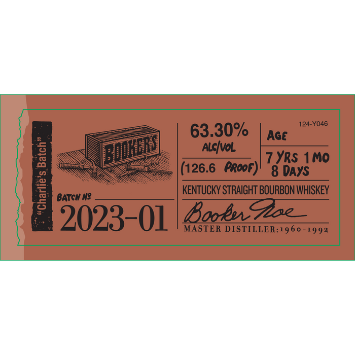 Booker's 2023-01 "Charlie's Batch" Bourbon Label