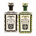 Two bottles of Dos Artes Tequila side by side on a white background. The left bottle is Anejo with a black and cream label, and the right bottle is Reposado with a green and cream label.