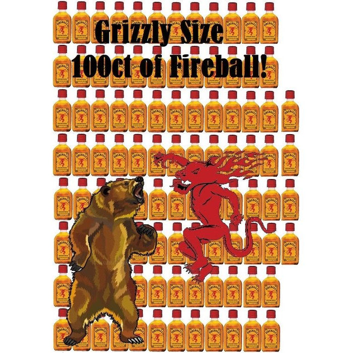 Fireball Whisky Grizzly Pack (100 Pack/50 ml)