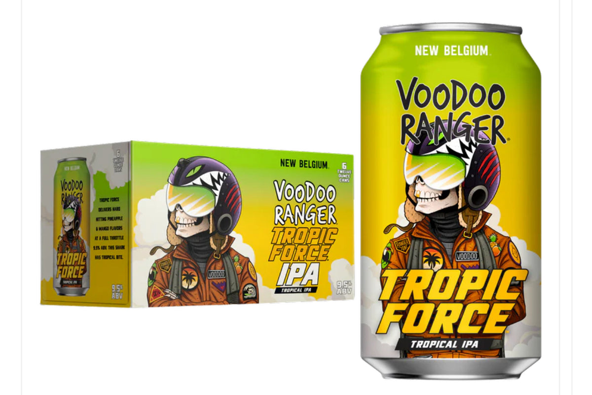 New Belgium Voodoo Ranger Tropic Force IPA 6pk 12oz Can 9.5 ABV — Rare