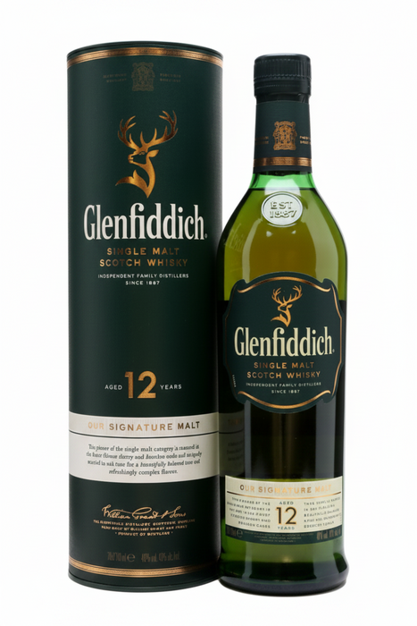 Glenfiddich 12 Year Single Malt Scotch Whisky 750ml Bottle
