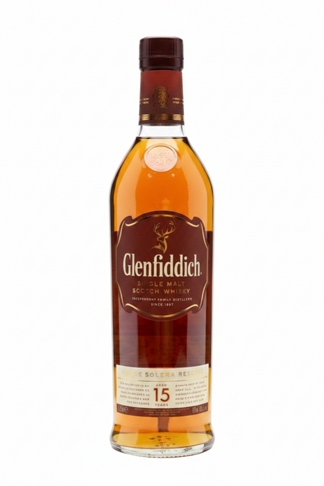 Glenfiddich 15 Year Solera Reserve Single Malt Scotch Whisky 750ml Bottle