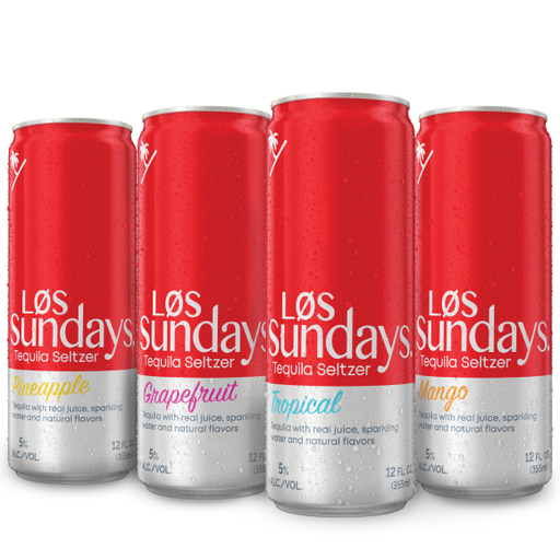 Los Sundays Tequila Seltzer Variety Pack 8 Pack (12 oz)