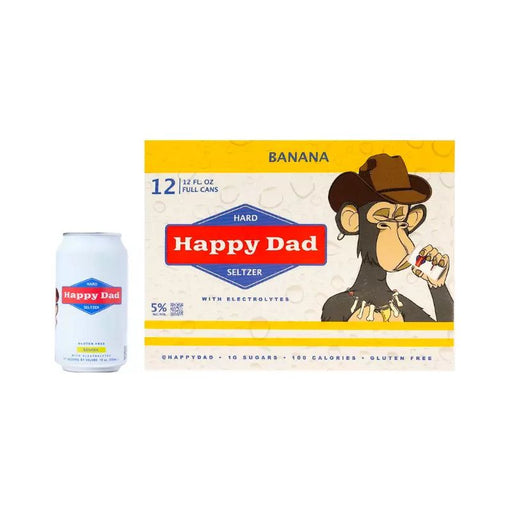 Happy Dad Banana Hard Seltzer 12 Pack