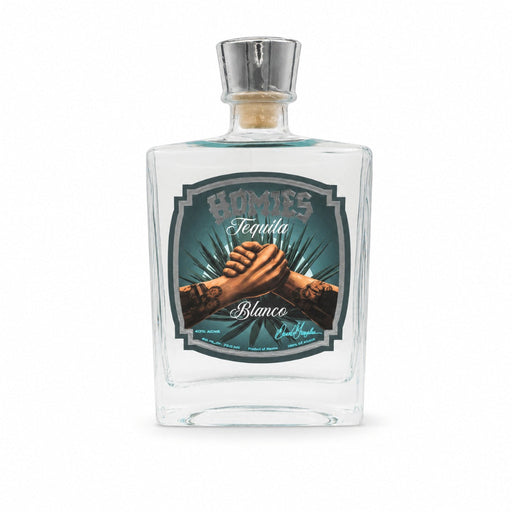 Homies Tequila Blanco Bottle on White Background
