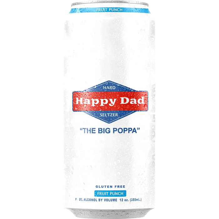 Happy Dad Hard Seltzer Big Poppa Fruit Punch Single 24oz