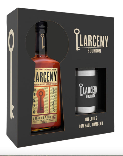 Larceny Small Batch Bourbon Gift Set with Stainless Steel Lowball Tumbler