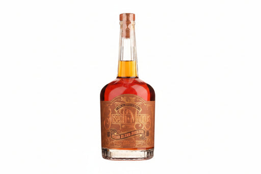 Bottle of Joseph Veazie Cigar Blend Bourbon on a white background