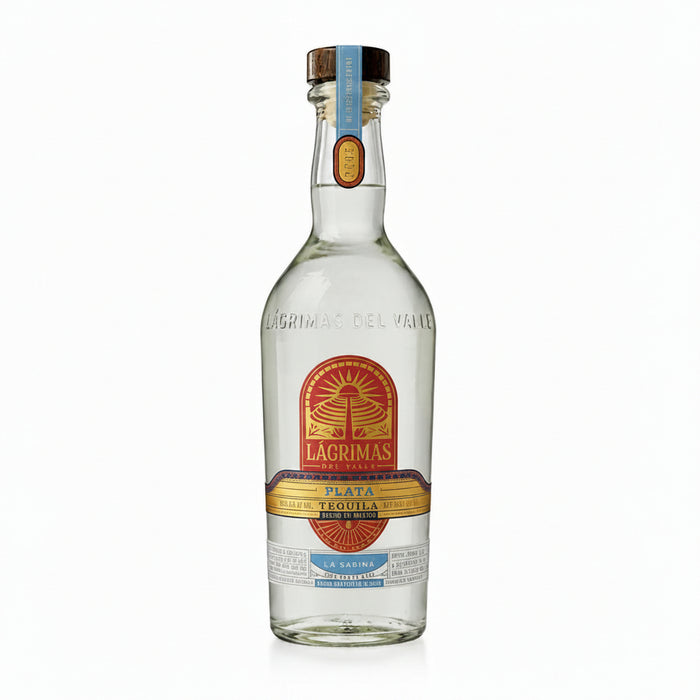 Lágrimas Del Valle La Sabina Plata Tequila 750ml Bottle on the white background