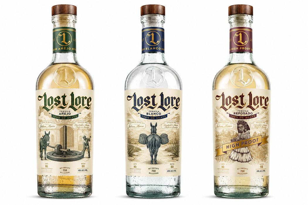 Lost Lore Tequila Collection Bundle — Blanco, Añejo & La Catrina High Proof Reposado 750ml Bottles
