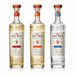 Tequila Ocho bundle — Plata, Reposado and Añejo Single Estate La Mesa 2025, three 750ml bottles of additive-free 100% Blue Weber agave tequila