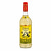 A bottle of Tapatio Reposado 100% Te de la Muerte tequila, featuring a yellow label with black dancing figures and a red cap, set against a plain white background.