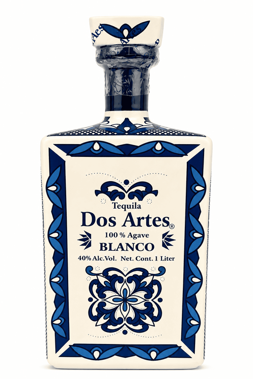 Dos Artes Blanco Tequila Hand-Painted 1 Liter Bottle