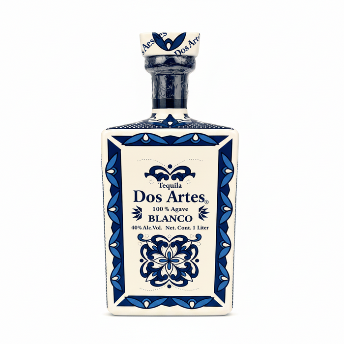 Dos Artes Blanco Tequila Hand-Painted 1 Liter Bottle