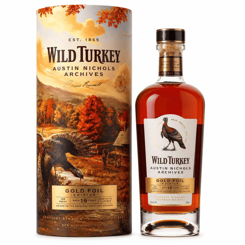 空瓶　Wild Turkey 12年 アウトドアスペシャルセット Wild Turkey Gold Foil 16 Year Bourbon (2026) | Limited Edition