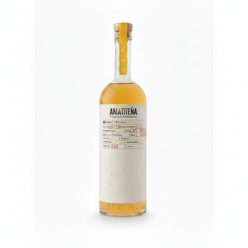 Bottle of Amatitena Reposado Tequila, aged in American oak, Amatitan Jalisco