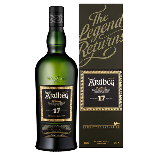 Ardbeg 17 Year Old Committee Exclusive Islay Single Malt Scotch Whisky Box and bottle