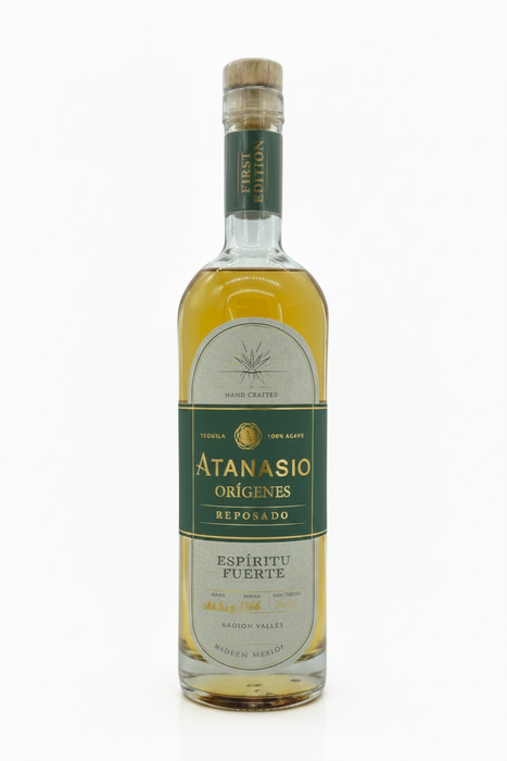 Bottle of Atanasio Origenes Reposado Tequila, aged 6 months in American oak