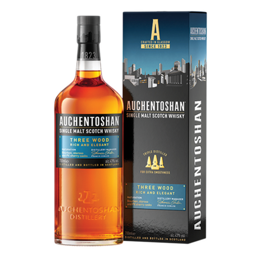 Auchentoshan Three Wood Single Malt Whisky Bottle and Gift Box