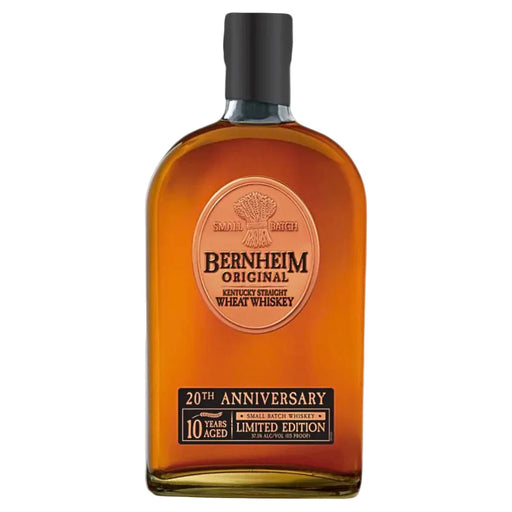 Bernheim 20th Anniversary 10 Year Wheat Whiskey Limited Edition on a white background