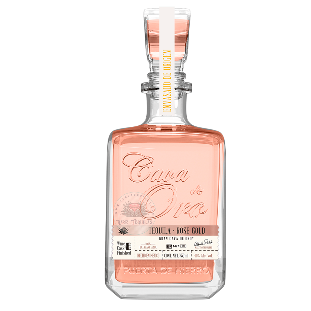 Cava De Oro Rose Gold Tequila Finished in Pinot Noir Wine Barrels