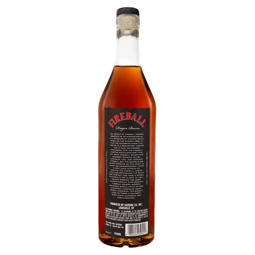 Fireball Dragon Reserve Whisky back of bottle