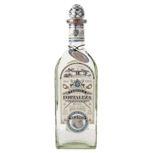 Bottle of Fortaleza Blanco Tequila LOT 200B on a white background