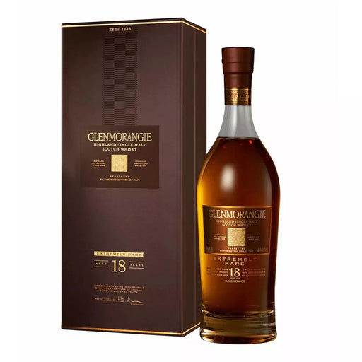 Glenmorangie 18 Year Extremely Rare Single Malt Scotch Whisky Bottle and Box