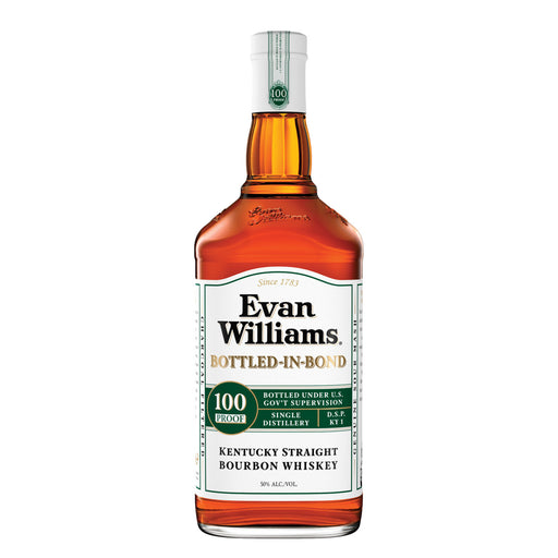 Evan Williams Bottled In Bond White Label Bourbon Whiskey 1.75 Liter