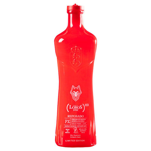LeBron James Lobos 1707 Reposado (RED) Limited Edition Tequila Front View on a white background.