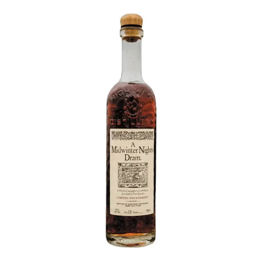 Bottle of 'High West A Midwinter Night's Dram Act 13' on a white background
