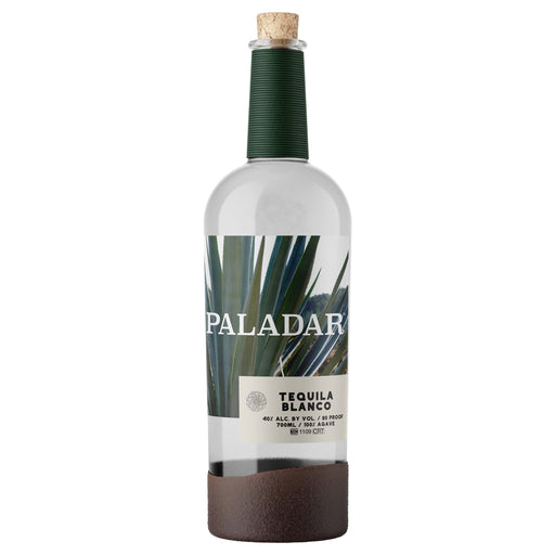 Paladar Tequila Blanco bottle with agave plant design on a white background