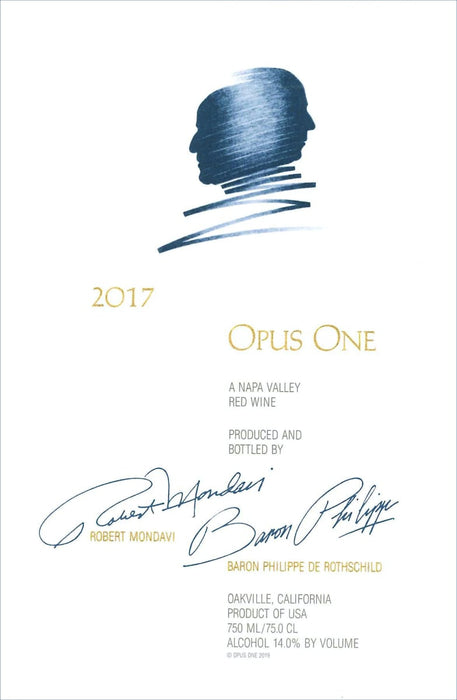 Opus One 2017 Red Wine Label