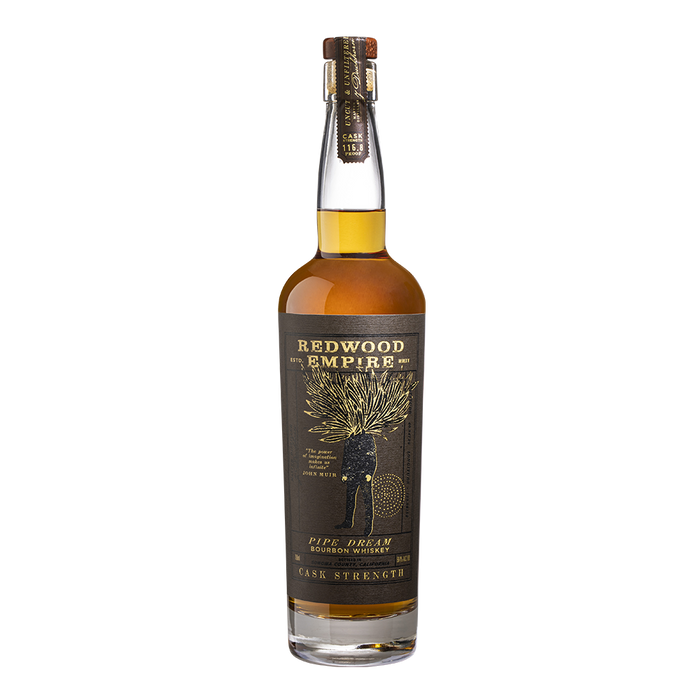 Bottle of Redwood Empire Pipe Dream Cask Strength Bourbon Whiskey