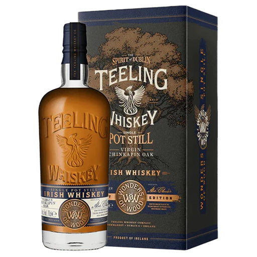 Teeling Wonders of Wood First Edition Swedish Oak Single Pot Distilled Irish Whiskey Box and bottle