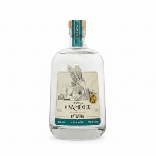 Bottle of Viva Mexico Tahona Blanco Tequila, stone-crushed agave, 48% ABV, Los Altos Jalisco