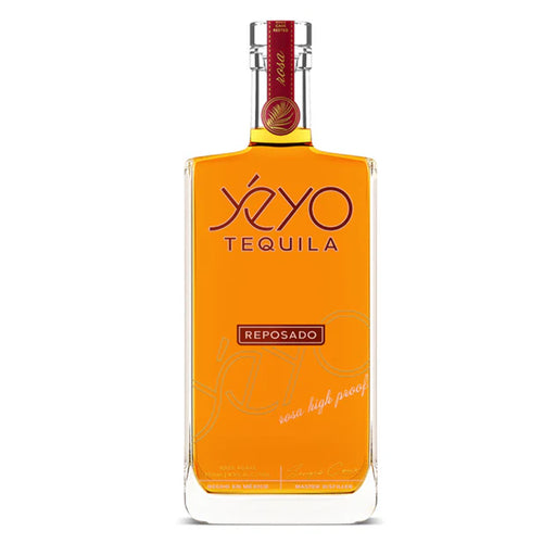 Yeyo Tequila Rosa Reposado bottle on a white background