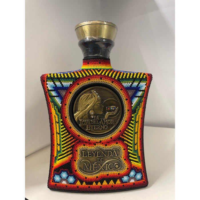 Leyenda De Mexico Huichol Art bottle