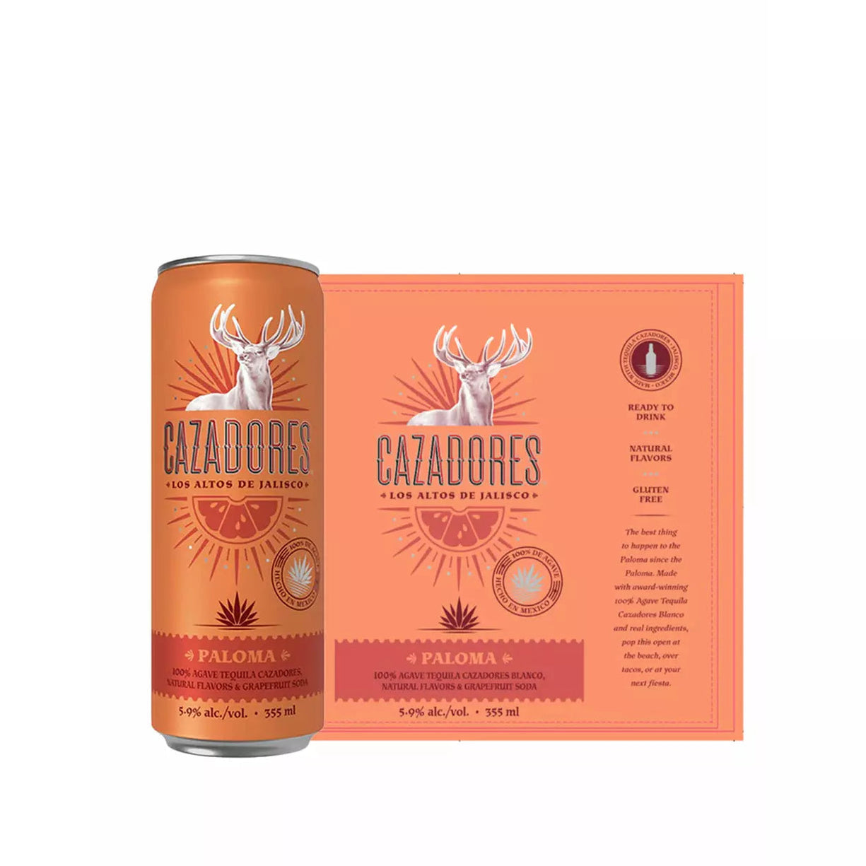 Cazadores Tequila Paloma ReadyToDrink 4pk 12oz Cans — Rare Tequilas