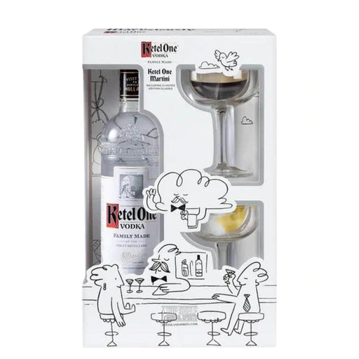 Ketel One Vodka W/Two Martini Glasses 750ml