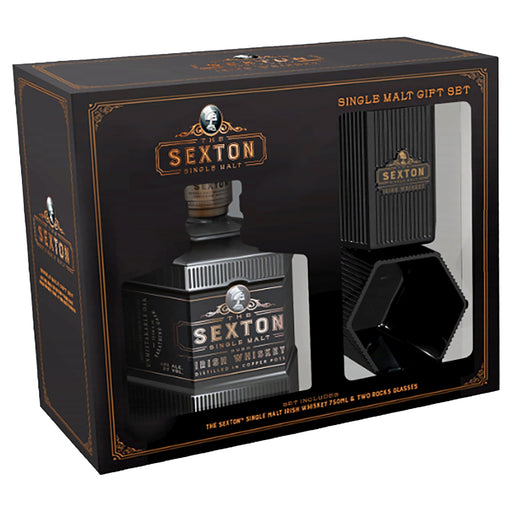 The Sexton Single Malt Irish Whiskey W/Two Rock Glasses 750ml